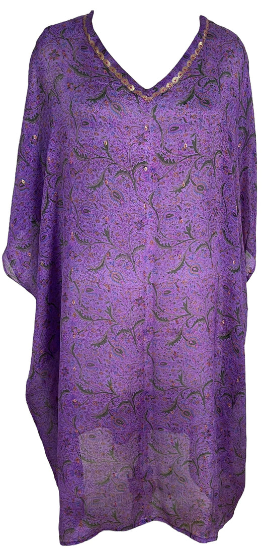 PRC6425 Avatar Pure Silk Midi Length Kaftan