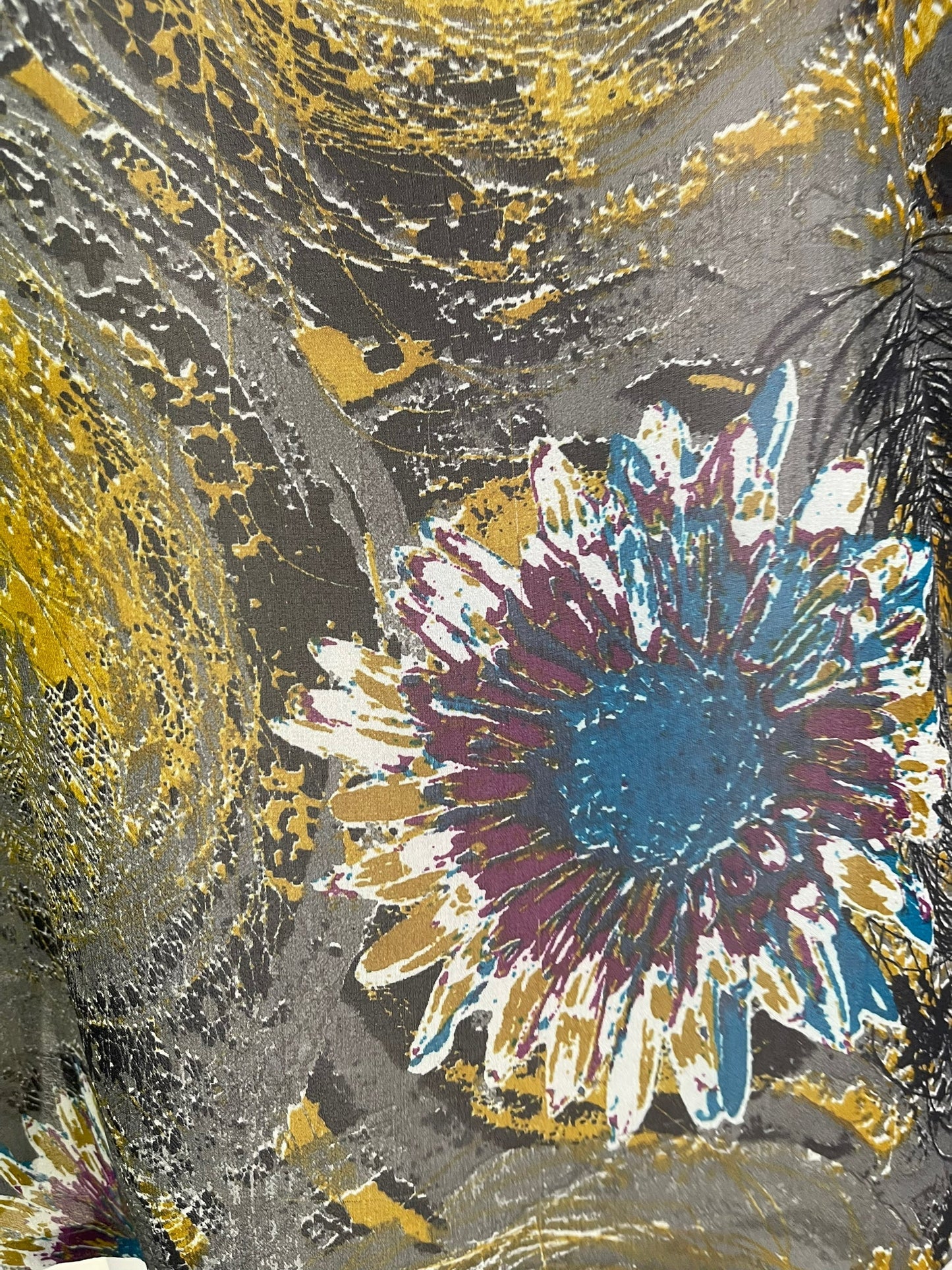 PRG6322 Sheer Avatar Pure Silk Side Slit Top