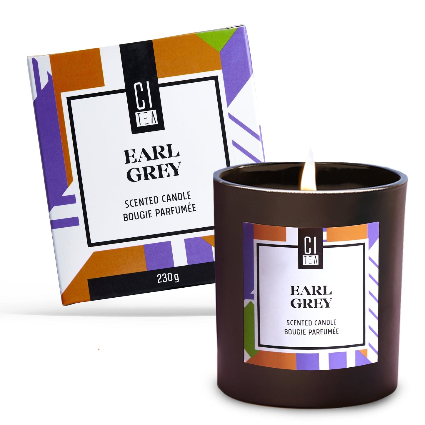 Earl Grey tea scent Soy Wax Candle - Bergamot & Rose - 8 oz