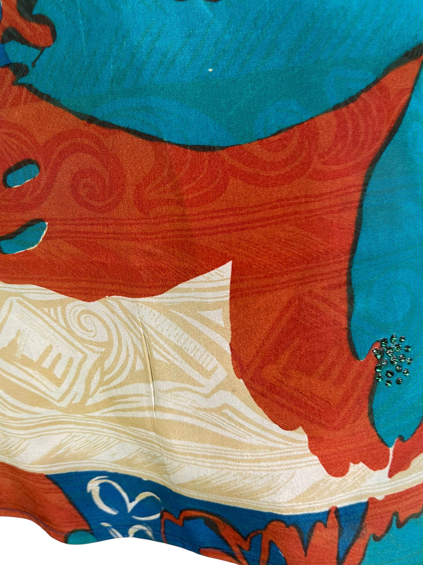 PRC6501 Avatar Pure Silk Side Slit Top