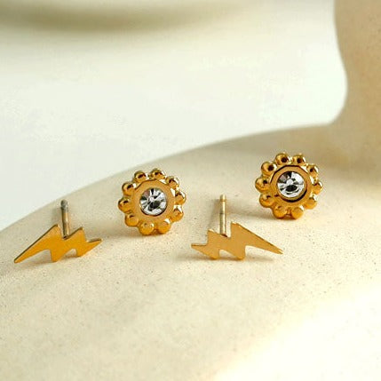 EKON 2-Pair Stud Earrings Set