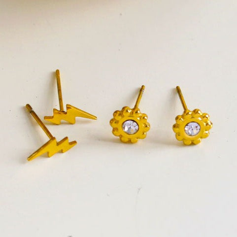 EKON 2-Pair Stud Earrings Set