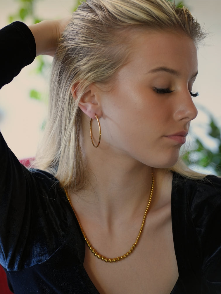 ELIF: Duo Sized Ball-Beads Chain Necklace