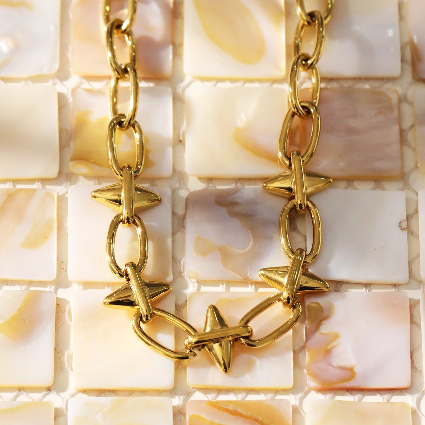 ELLINOR: Industrial Chic Diamond Driblet Statement Chain