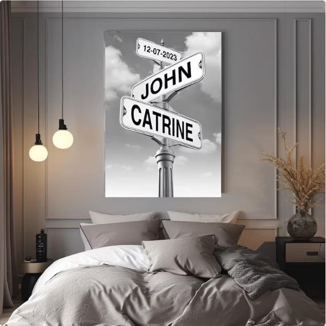 Wall Art Engagement Sign 24 x 36 inches