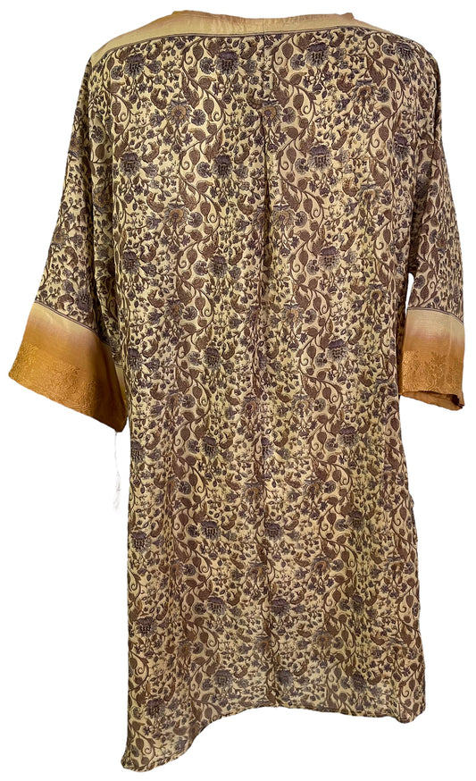 PRC6067 Avatar Pure Silk Self Pocket Tunic Dress