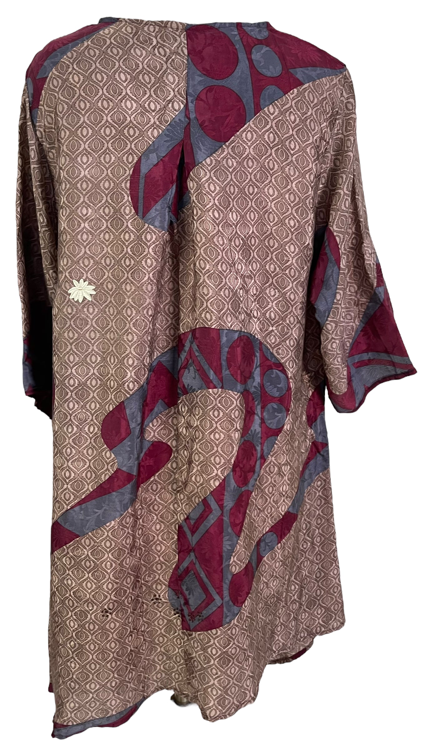 PRC6059 Avatar Pure Silk Self Pocket Tunic Dress