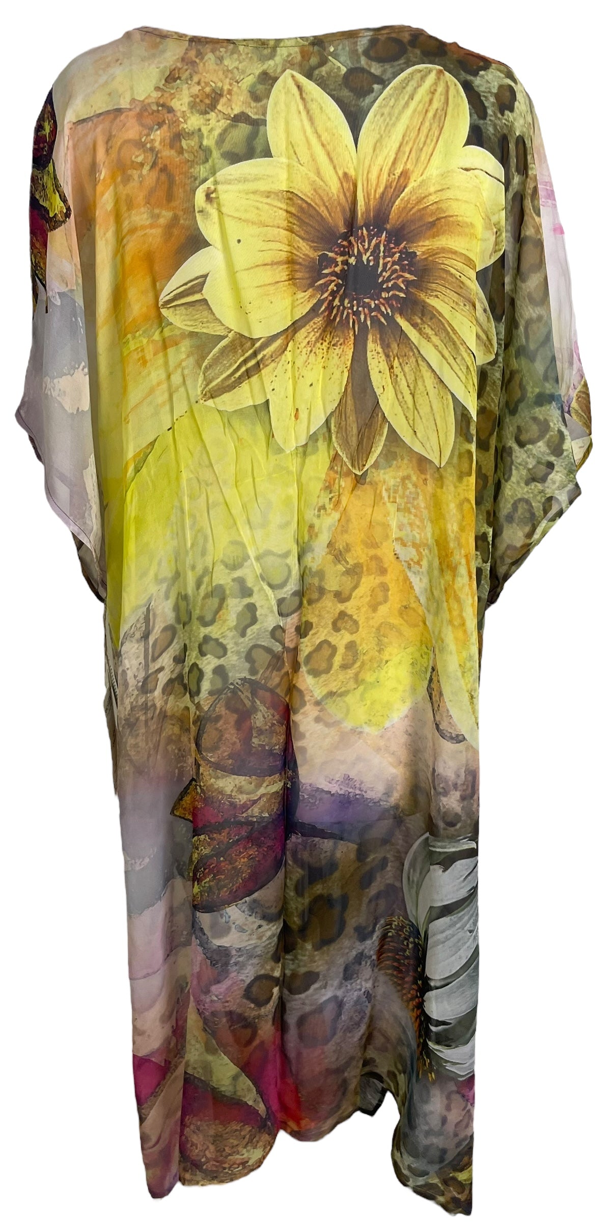 PRG6798 Sheer Avatar Pure Silk Maxi Kaftan