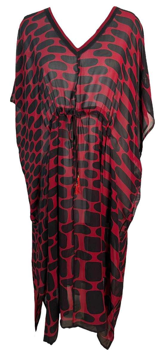 PRG6369 Sheer Avatar Pure Silk Maxi Kaftan