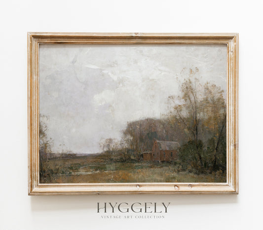 Vintage Farm Barn Landscape Art Print L0127