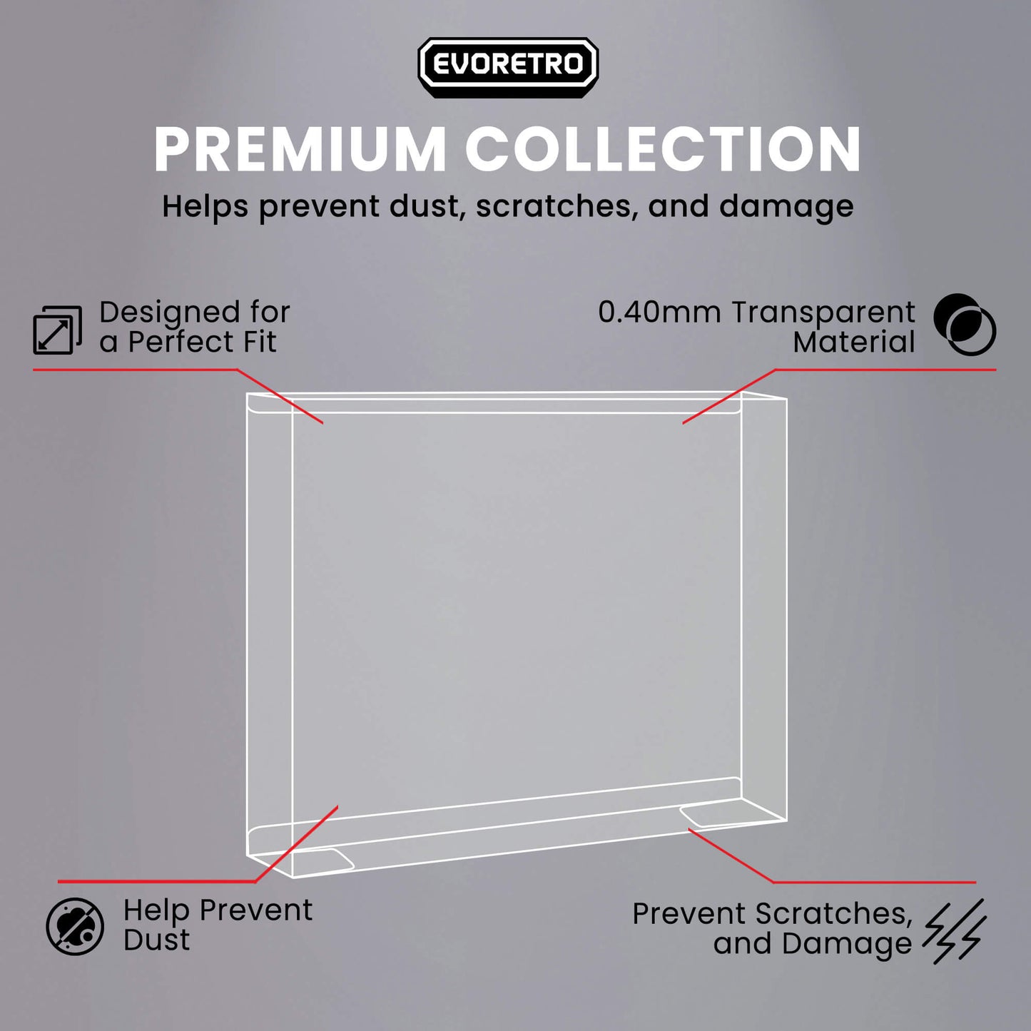 Pokemon Collection Box EVORETRO Protector – Charizard EX Fit (5 Pack)