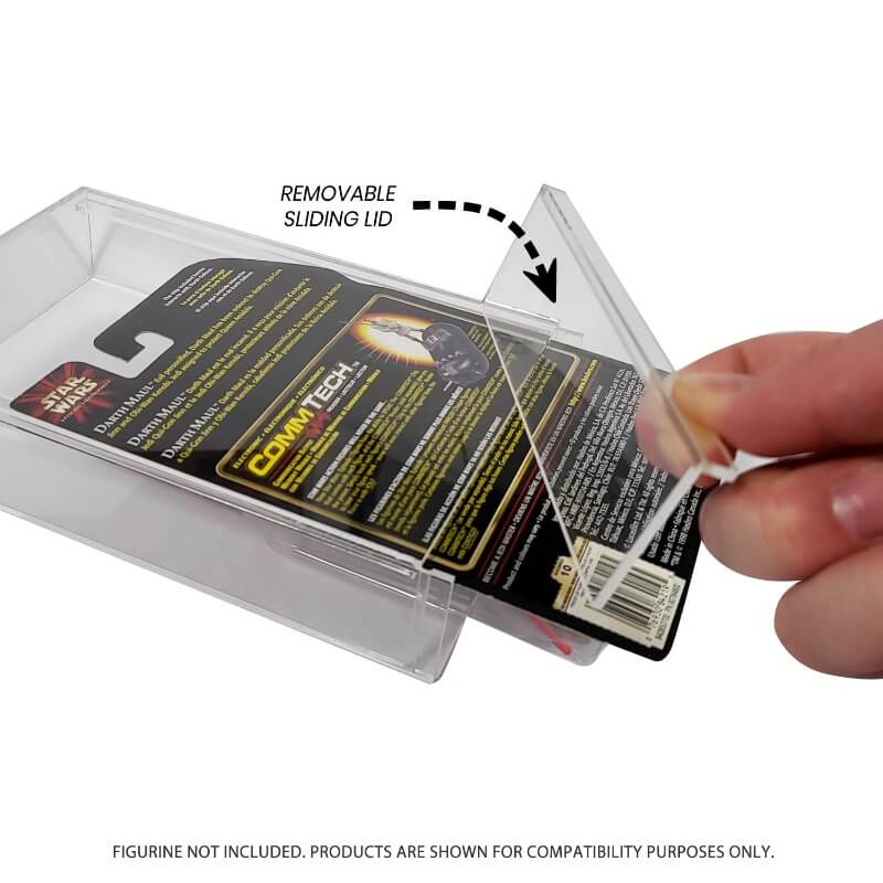 EVORETRO Acrylic Display Case for Star Wars & GI-Joe Carded 3.75" Action Figure Pack of 2