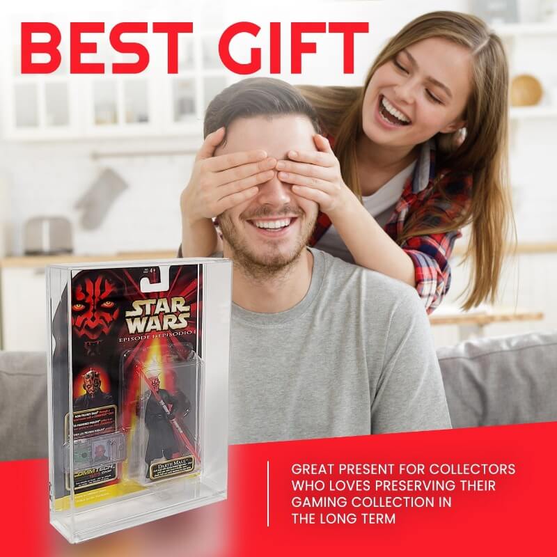 EVORETRO Acrylic Display Case for Star Wars & GI-Joe Carded 3.75" Action Figure Pack of 2