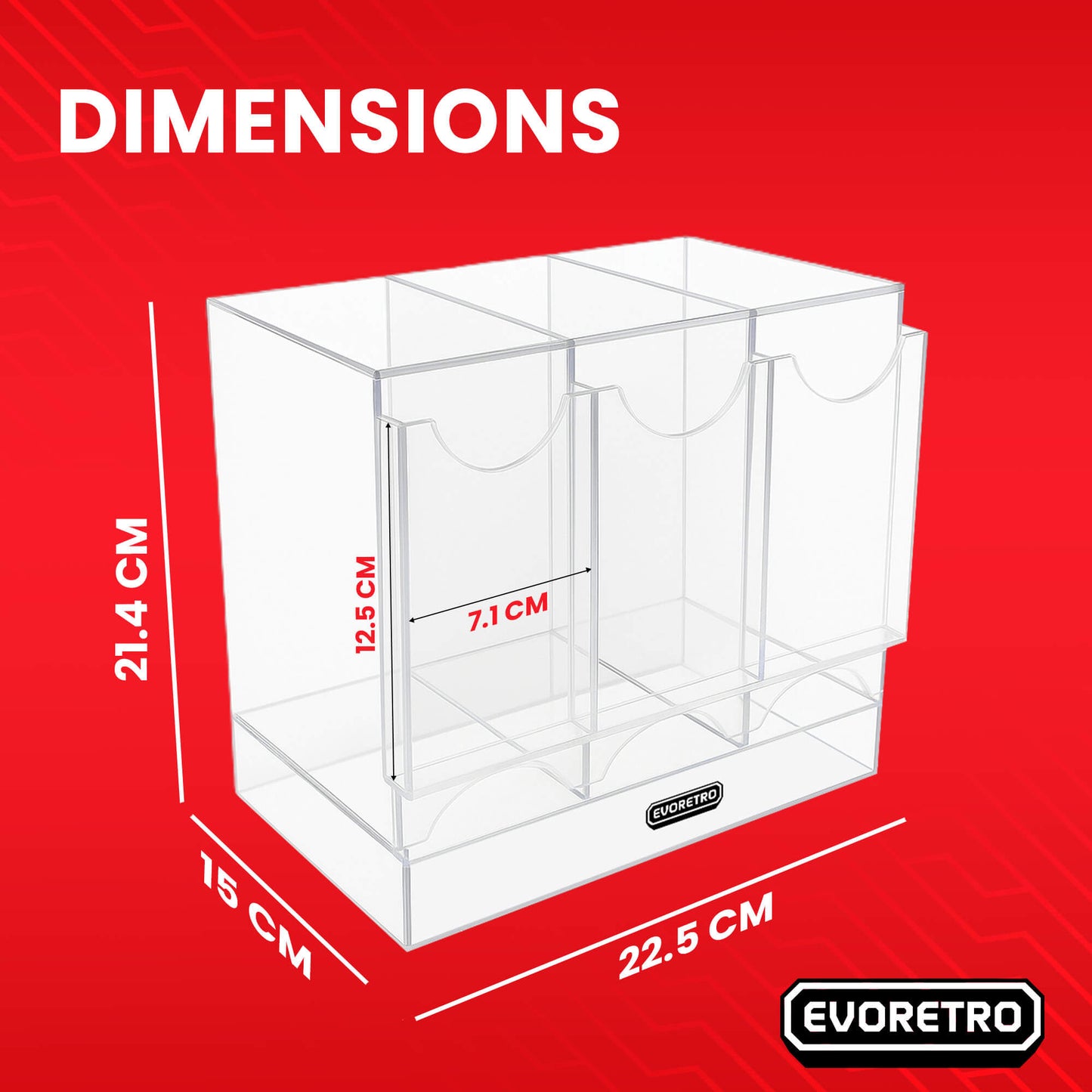 EVORETRO Acrylic Display Stand for Booster  DispenserPacks – Retail Counter Unit with Top Shelf
