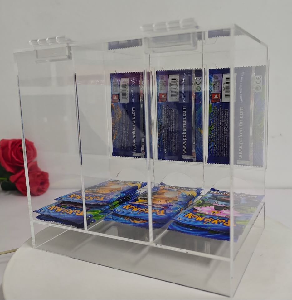 EVORETRO Acrylic Display Stand for Booster  DispenserPacks – Retail Counter Unit with Top Shelf