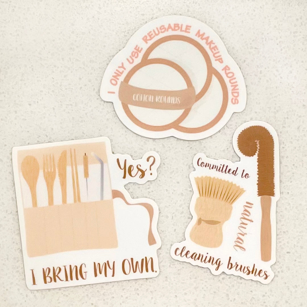 "I Only Use Reusable Makeup Rounds" Sticker