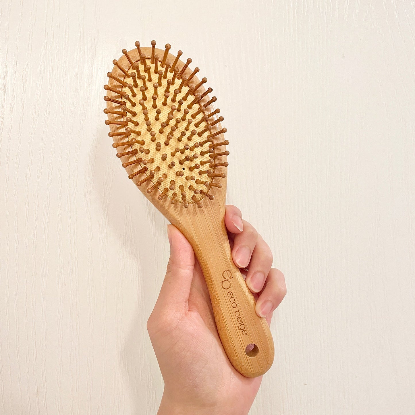 Cushioned Bamboo Hair Brush- Oval Mini