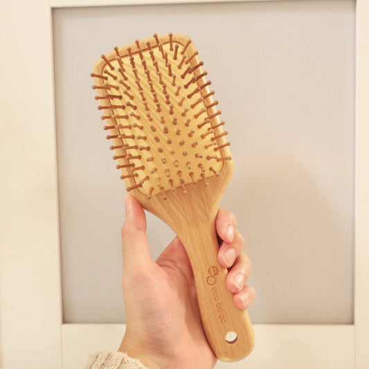 Cushioned Bamboo Hair Brush- Rectangle