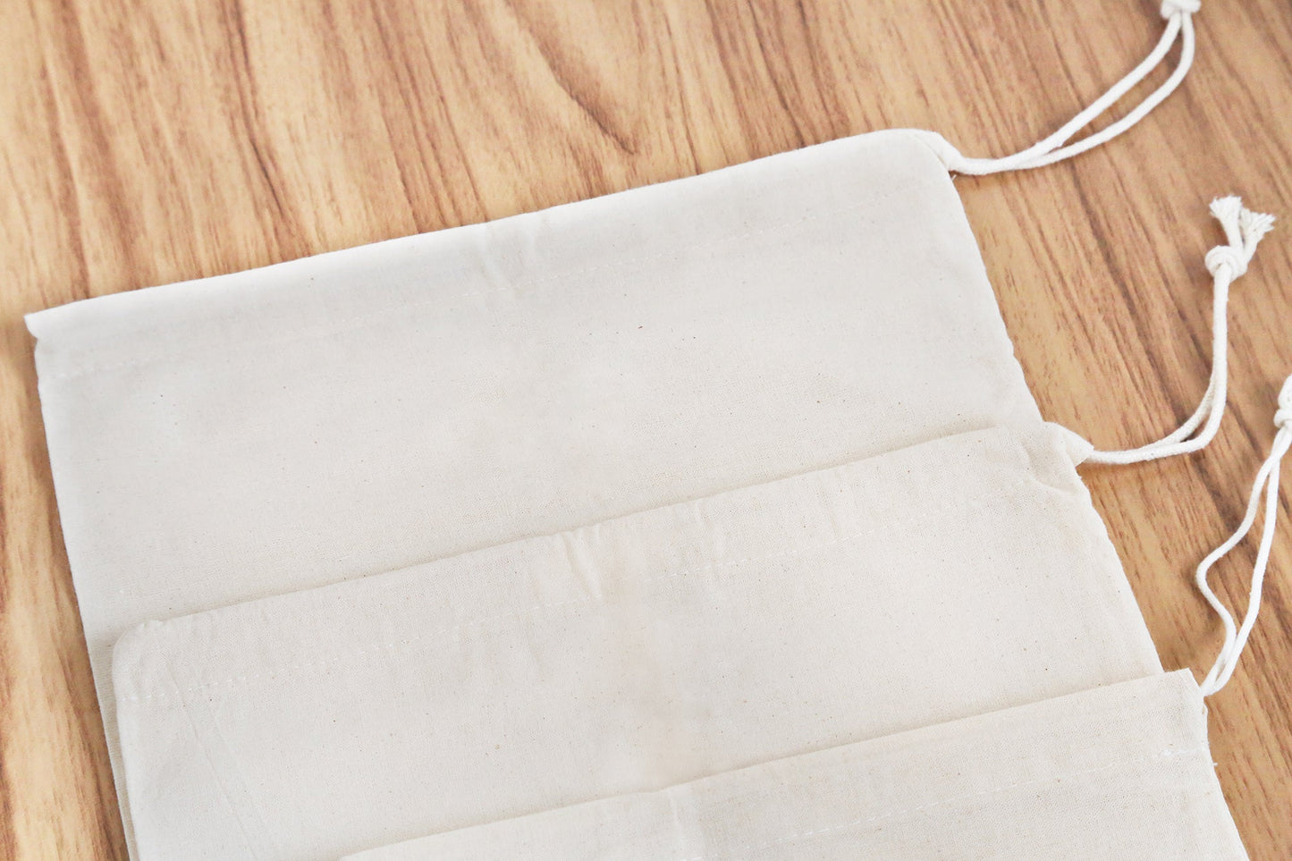 Cotton Bulk Food Bags (Set of 3)