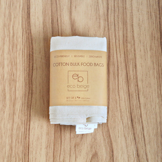 Cotton Bulk Food Bags (Set of 3)