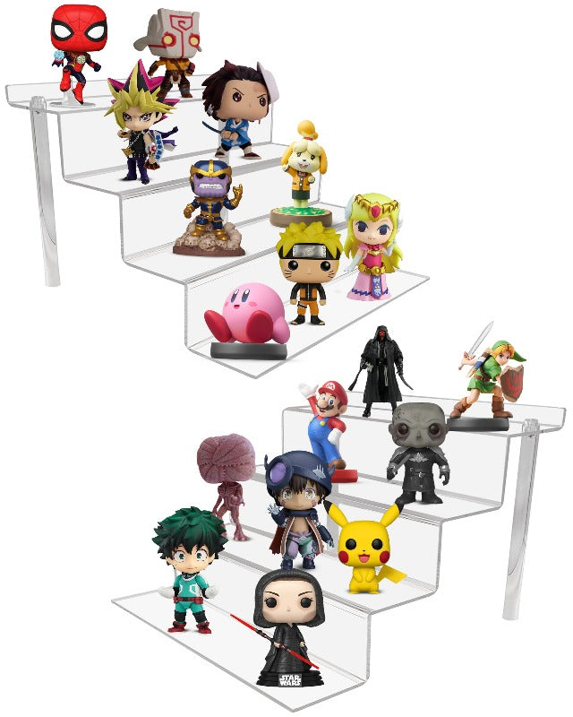EVORETRO 4-Step Acrylic Display Stand for Action Figures | Riser RS6 Inch