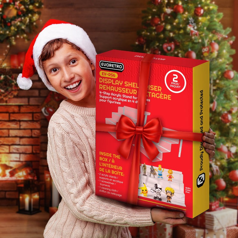 EVORETRO 4-Step Acrylic Display Stand for Action Figures | Riser RS6 Inch