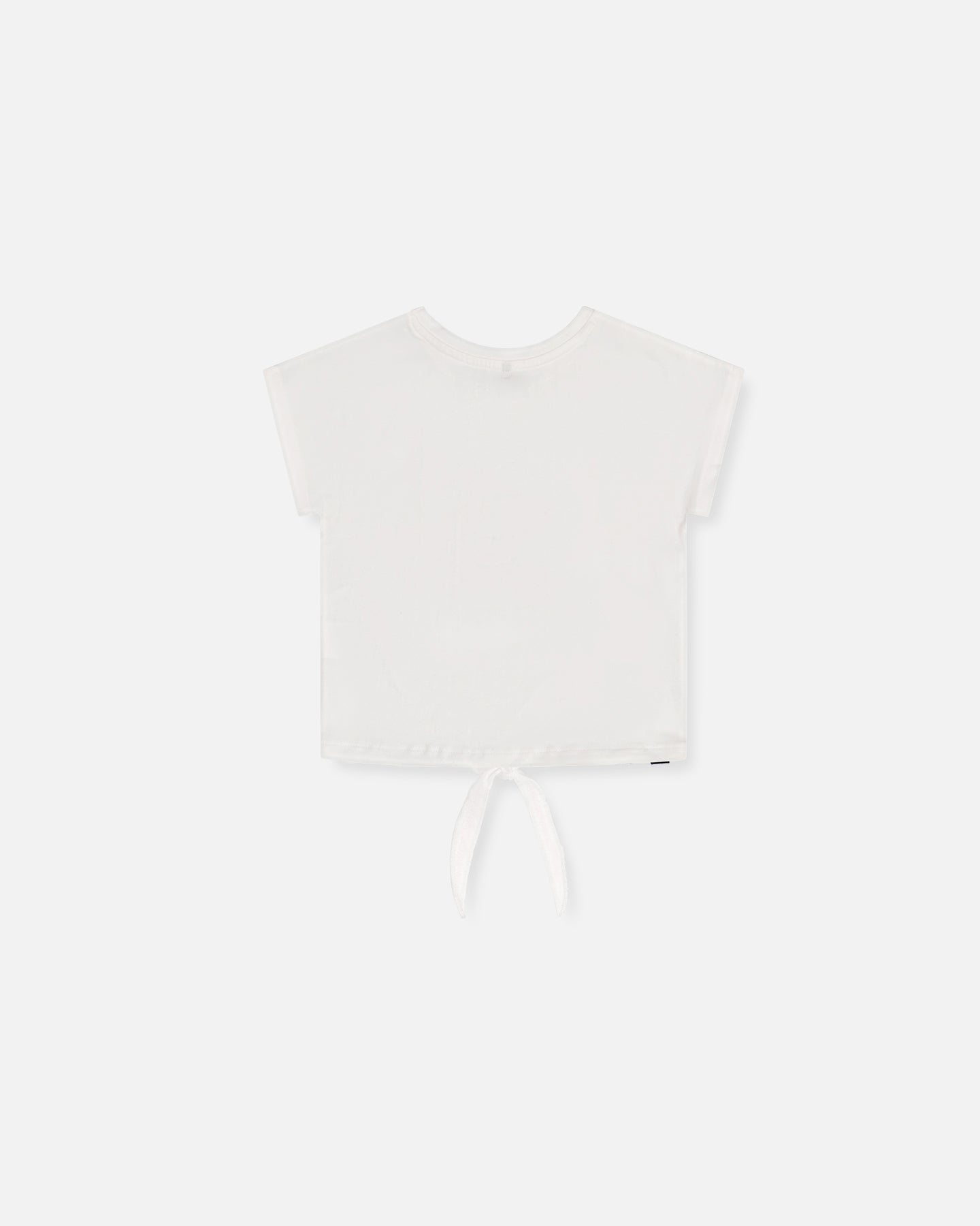 Organic Cotton T-Shirt With Knot White