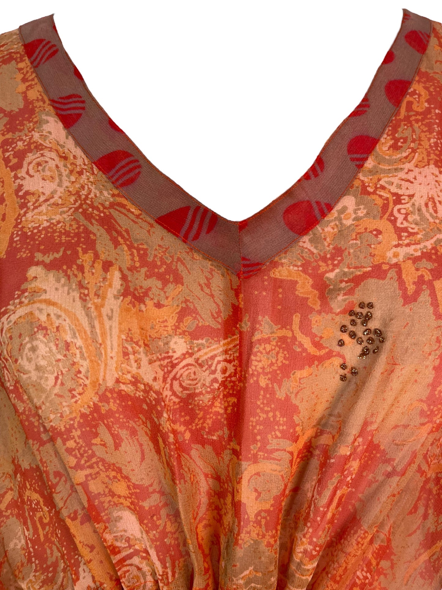 PRG6379 Sheer Avatar Pure Silk Maxi Kaftan