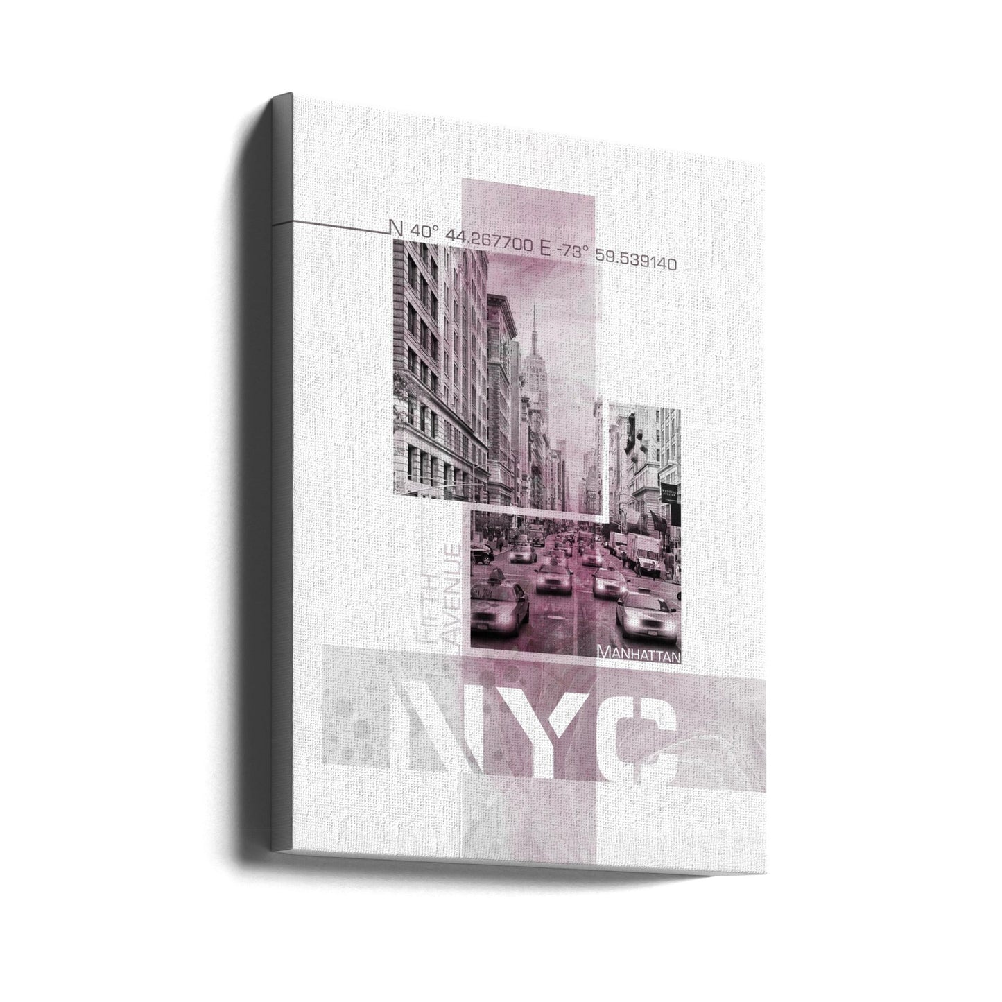 Wall art Poster Art NYC Fifth Avenue Traffic | pink marble