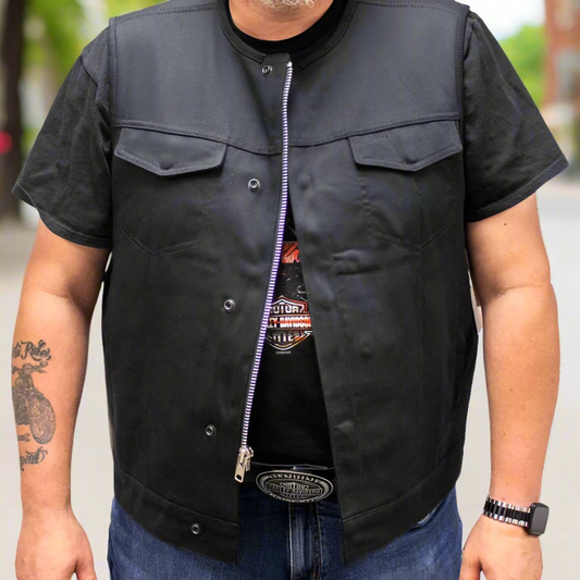 First MFG Co. Men's Motorcycle Twill Vest