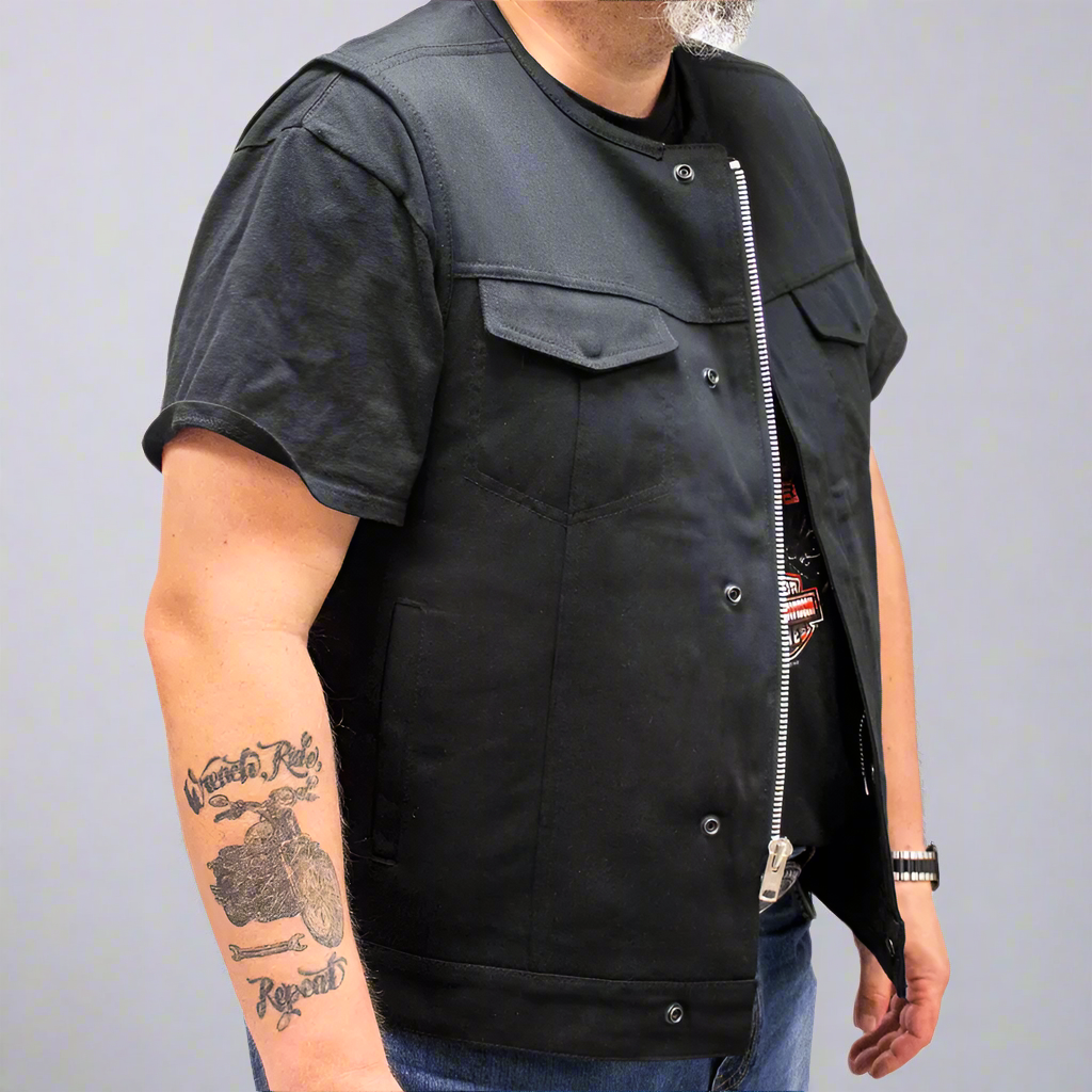 First MFG Co. Men's Motorcycle Twill Vest