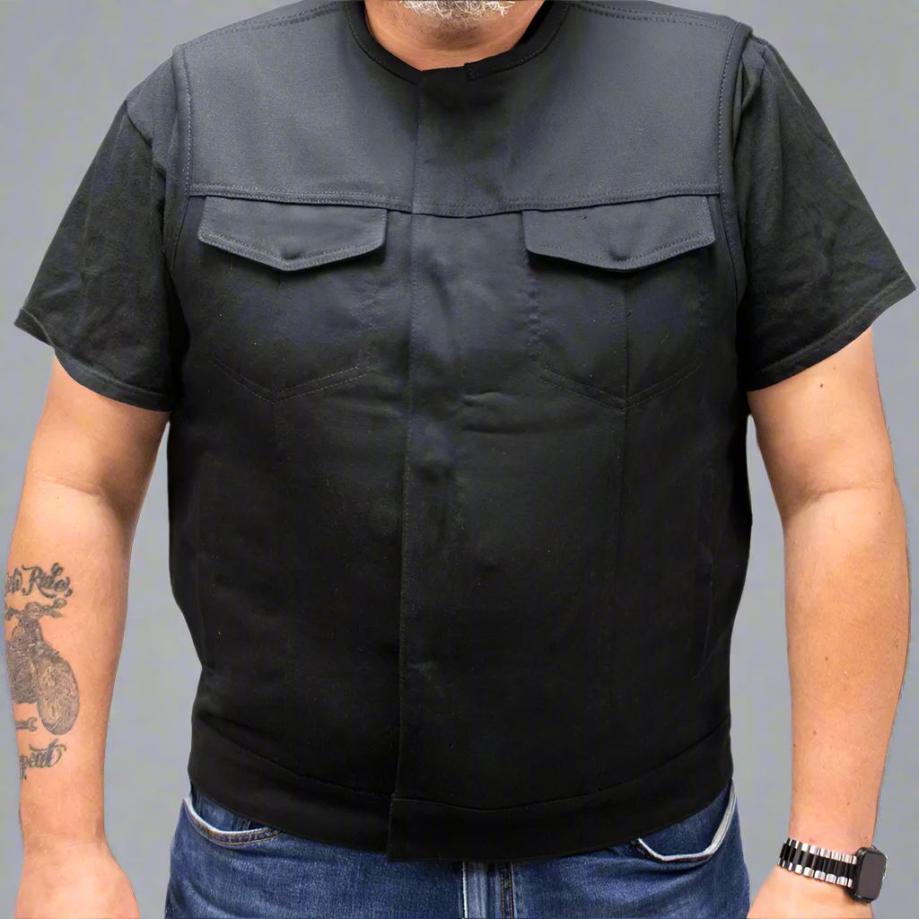 First MFG Co. Men's Motorcycle Twill Vest