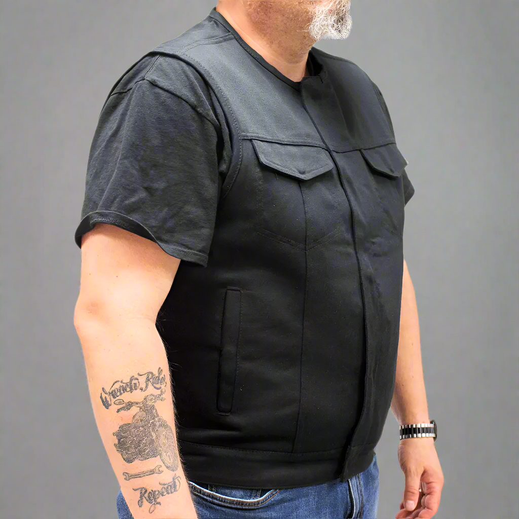 First MFG Co. Men's Motorcycle Twill Vest