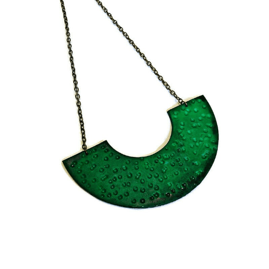 Big Chunky Statement Necklace, Handmade Polymer Clay Jewelry, 17 Colors