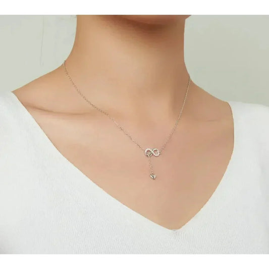 Forever Love: Delicate Infinity Necklace In Sterling Silver