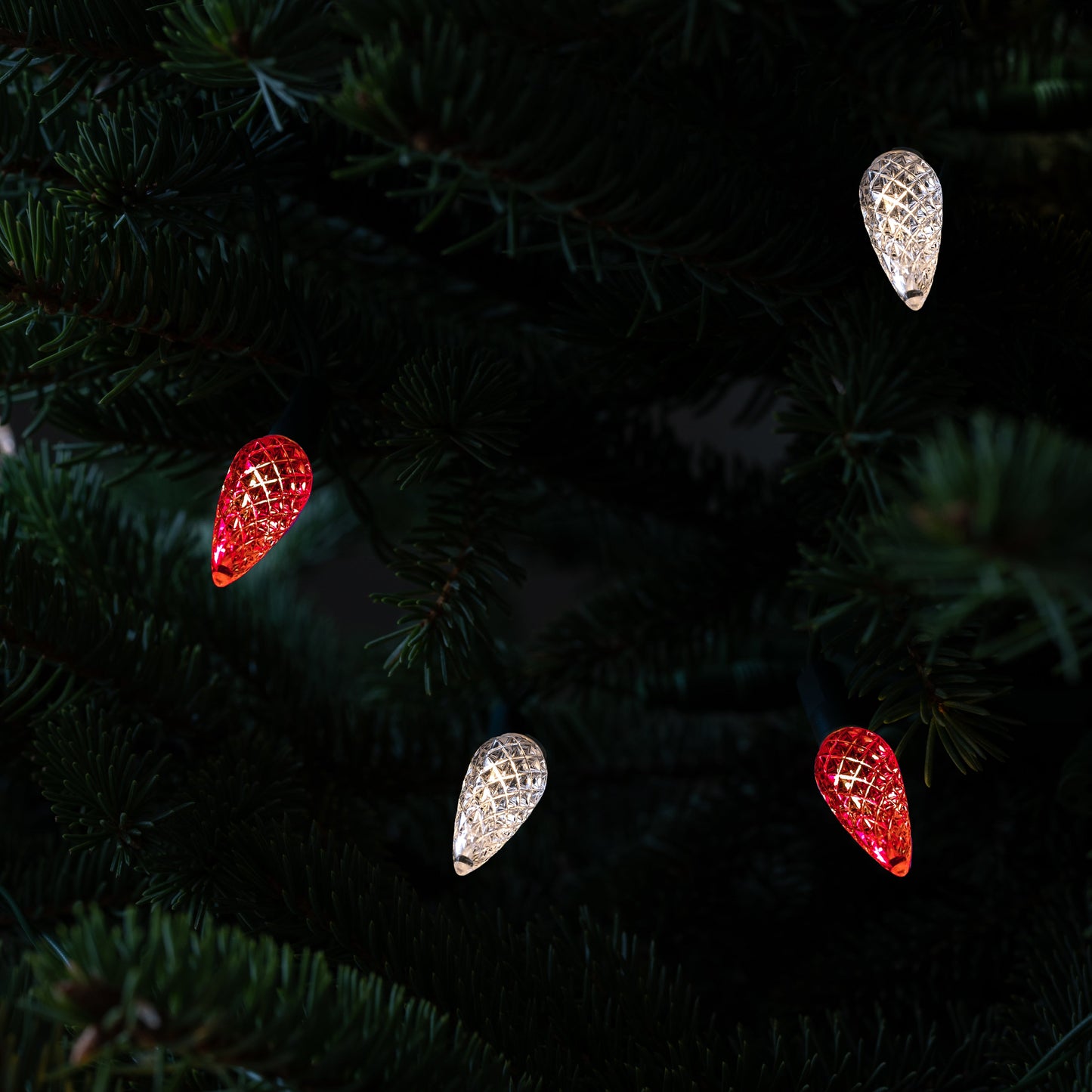 60 LED Red Lights: 10 Strands