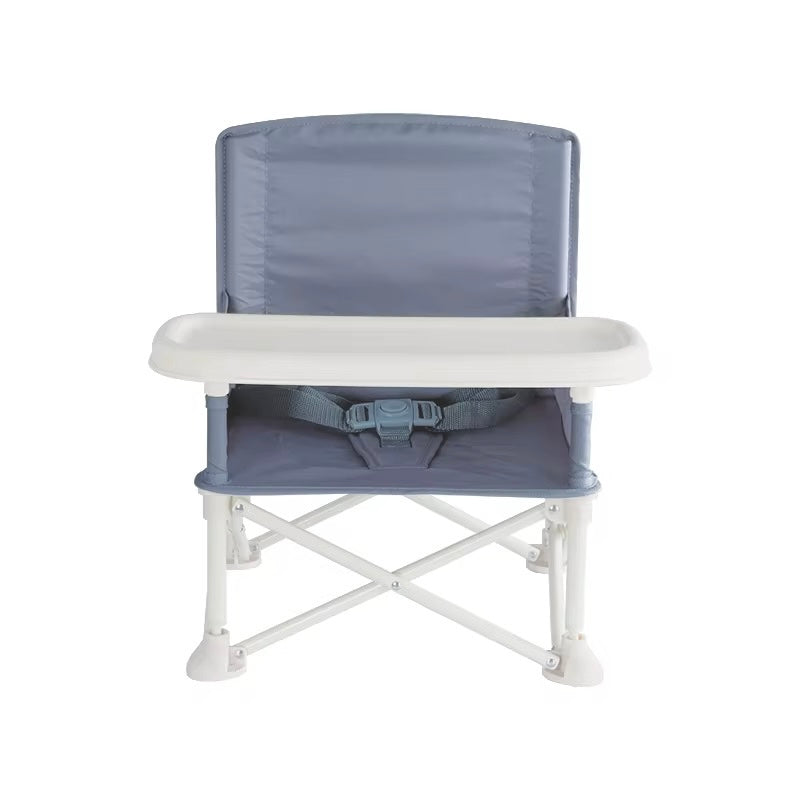 Portable Baby Chair | Camp Chair With Removable Tray (Grey)