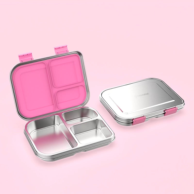 Stainless Steel Leak Proof Lunch Box with Compartments – Bento Style for Kids & Adults