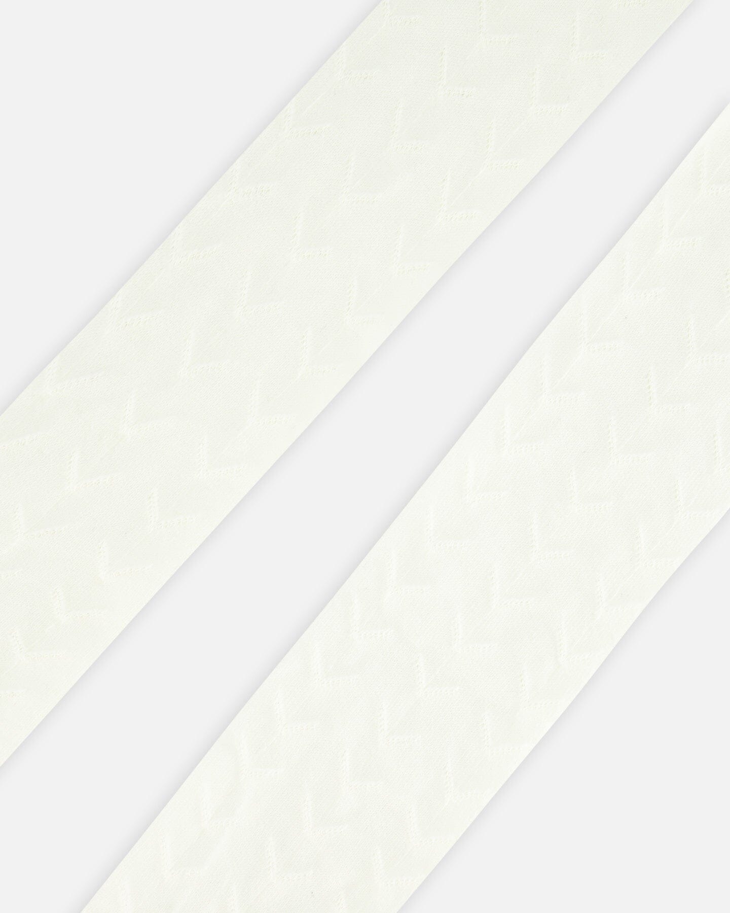 Tonal Jacquard Tights Off White