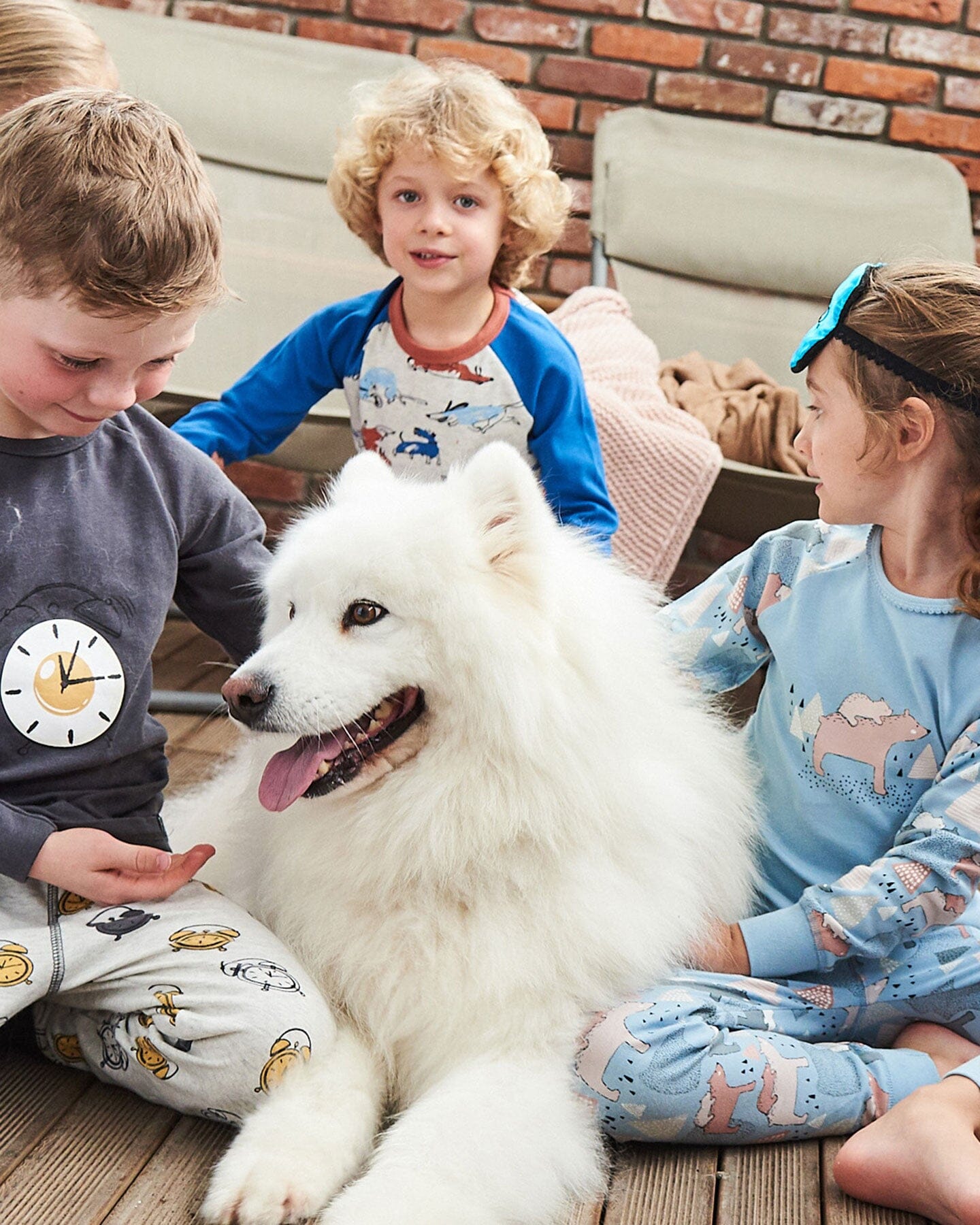 Organic Cotton Two Piece Pajama Set Gray Printed Egg-O-Clock