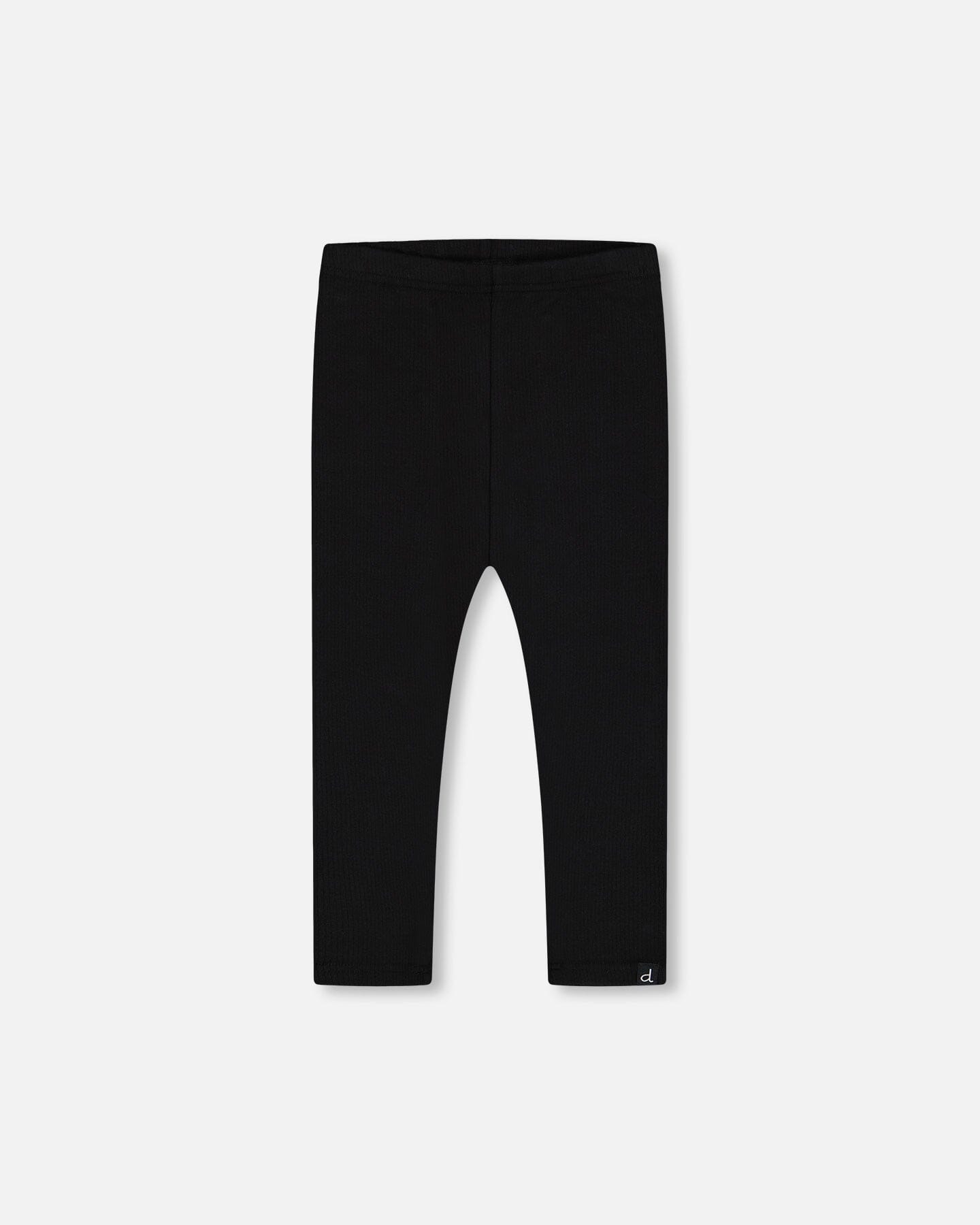 Rib Leggings Black