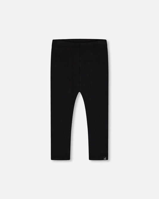 Rib Leggings Black