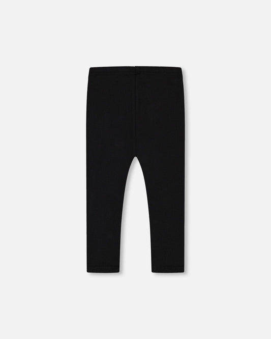 Rib Leggings Black