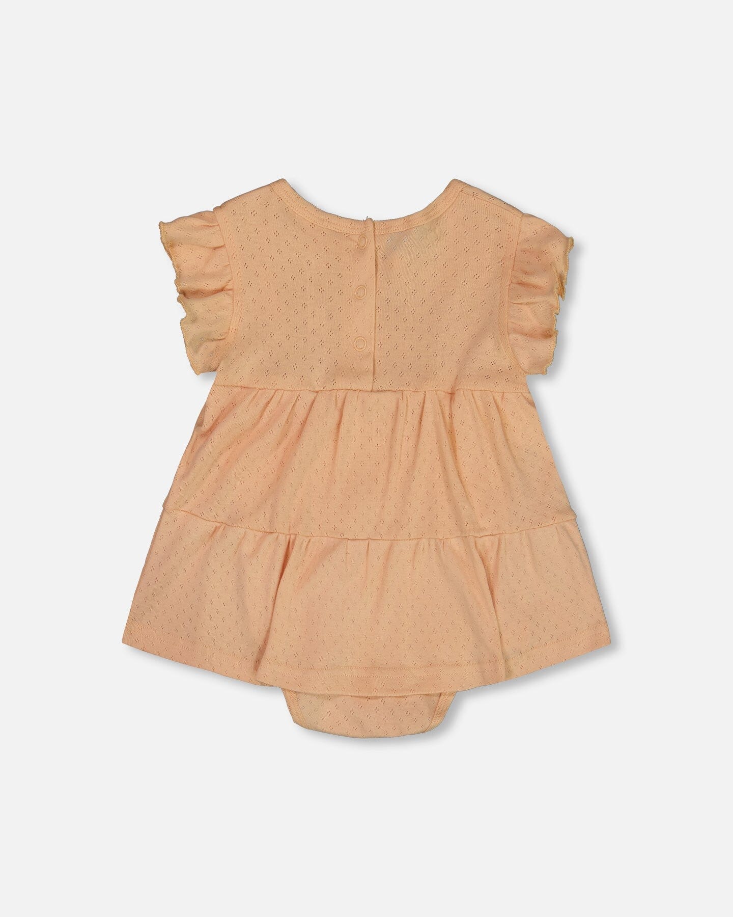 Organic Cotton Pointelle Romper Beige