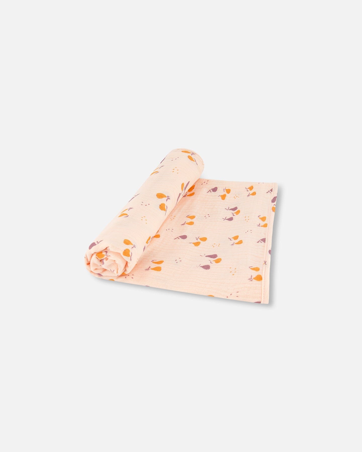 Printed Muslin Blanket Peach With Pears