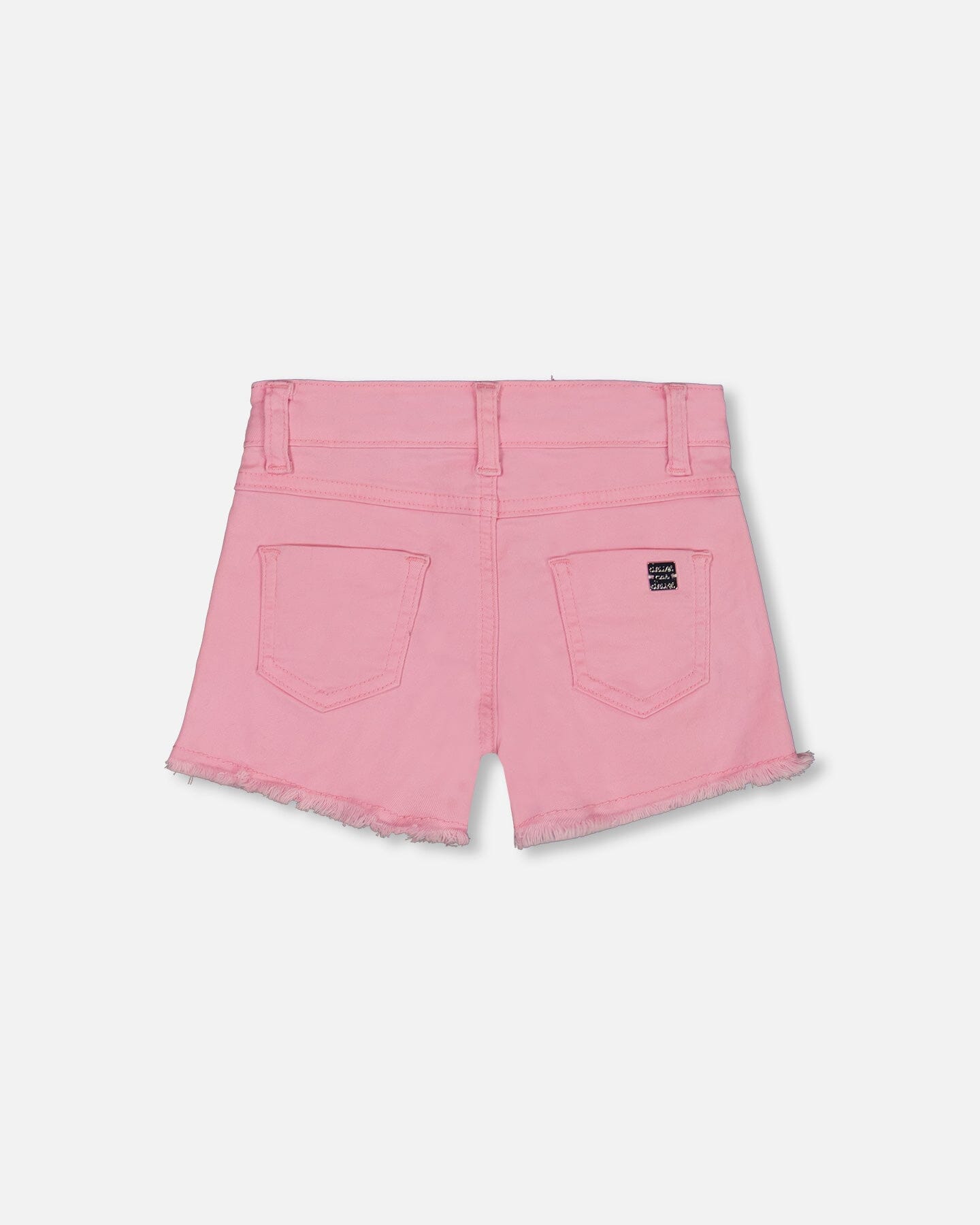 Jean Short With Embroidery Pink And Multicolored Gummies