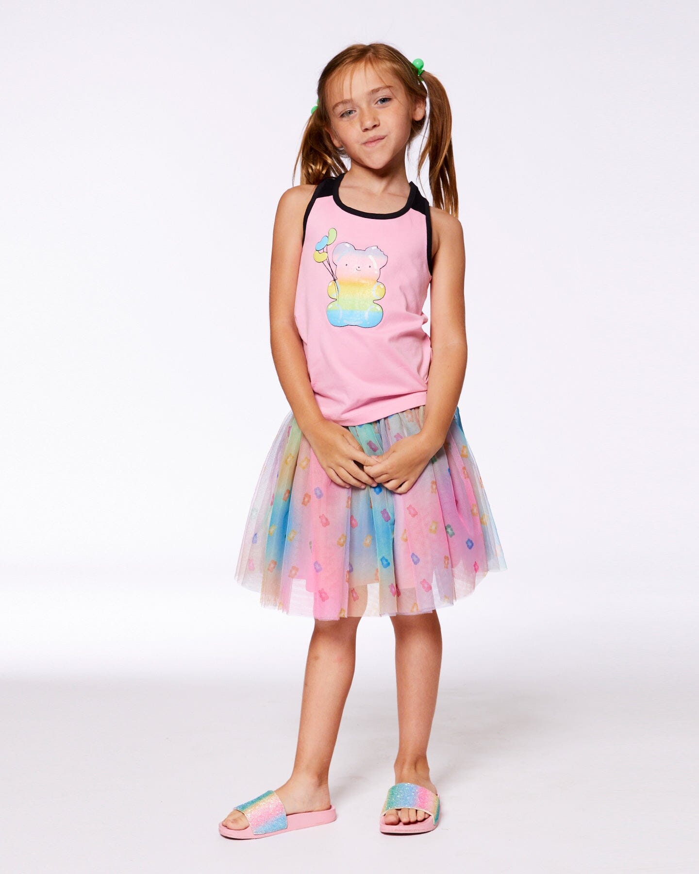 Organic Cotton Racerback Tank Top Candy Pink And Black