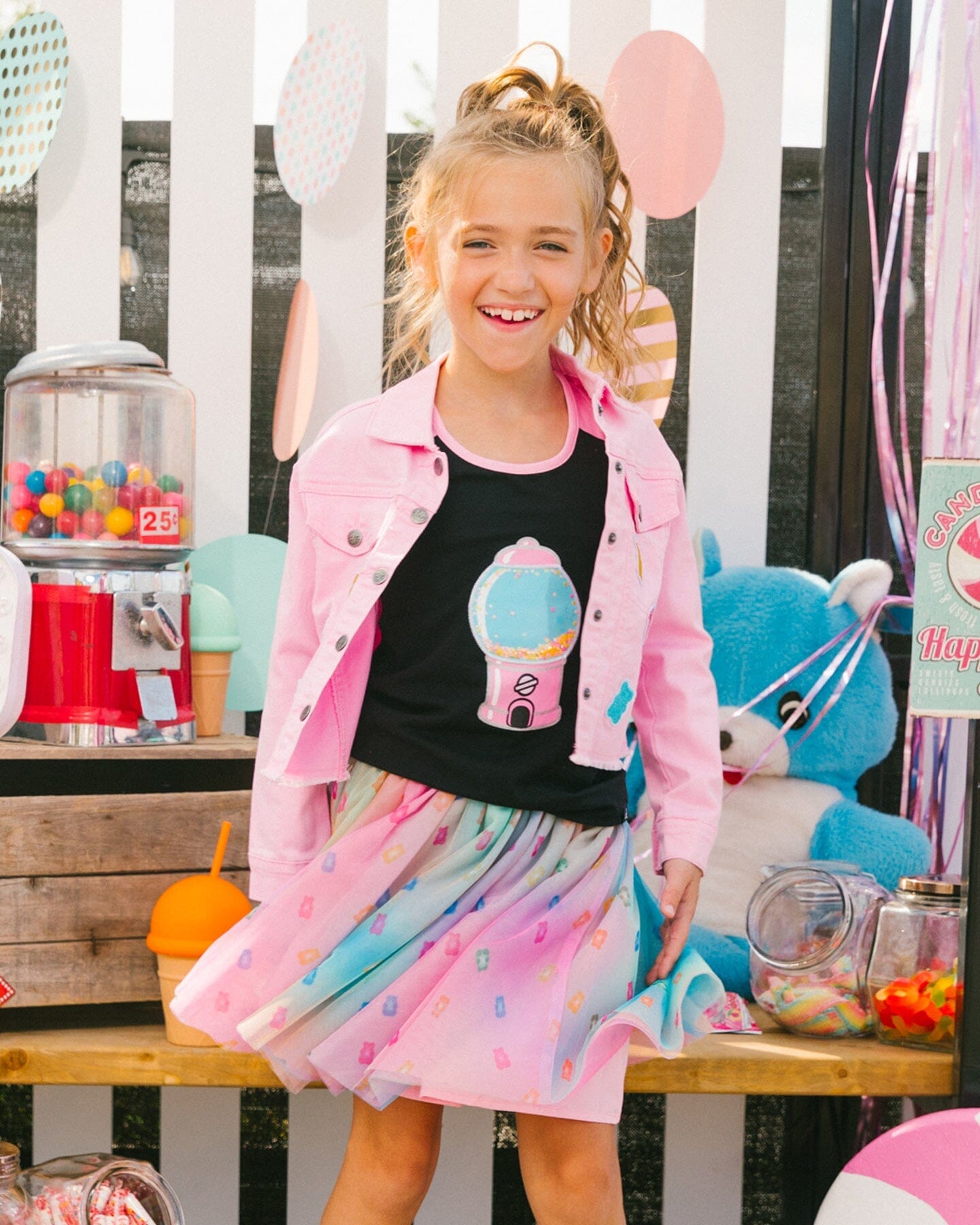 Organic Cotton Racerback Tank Top Black And Candy Machine