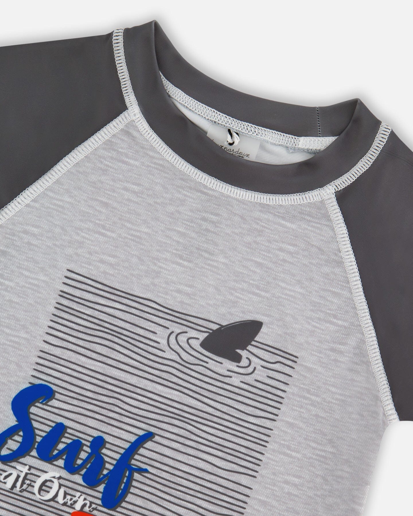 Short Sleeve Rashguard Dark And Light Gray