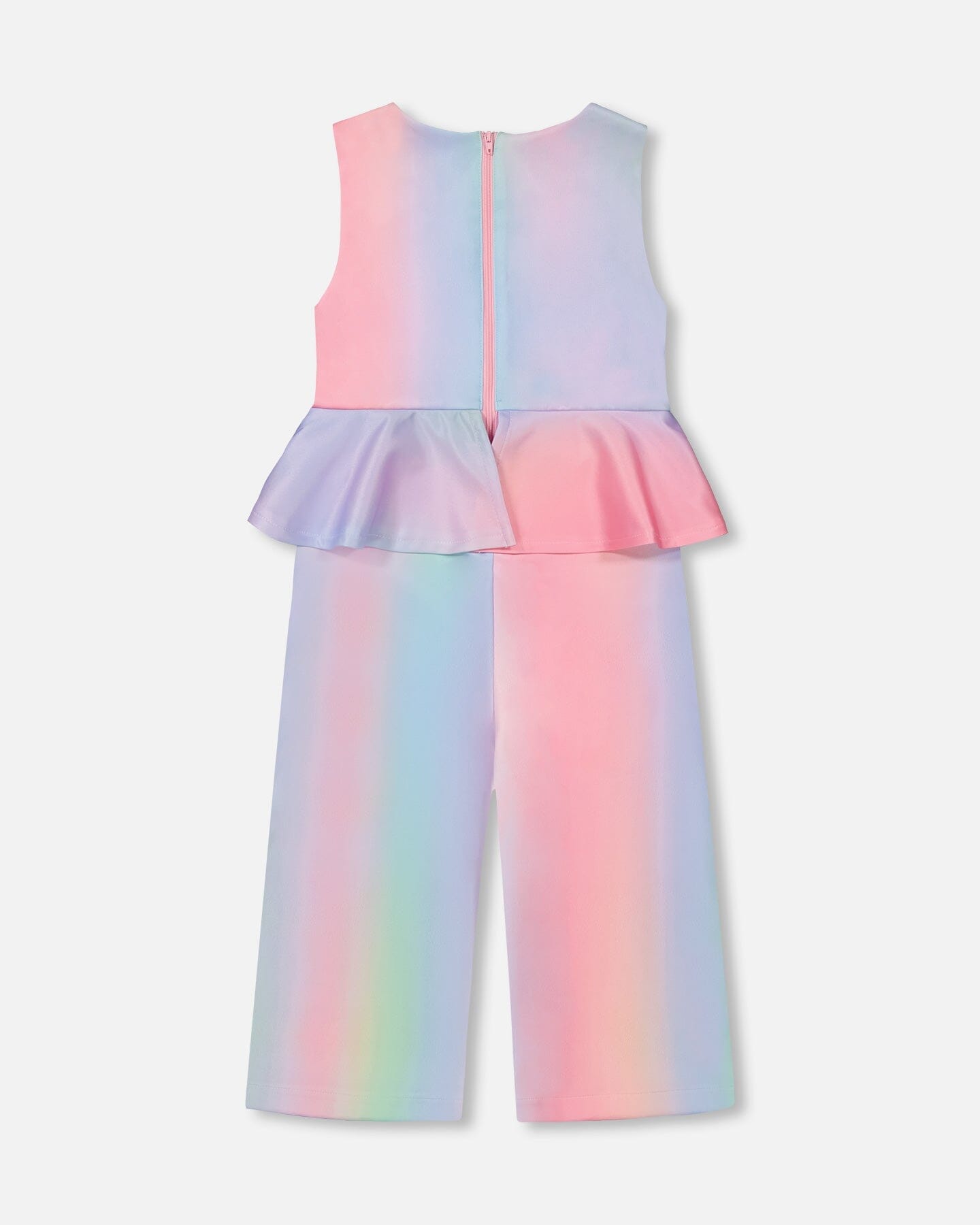 Gradient Milano Jumpsuit With Peplum Multicolored